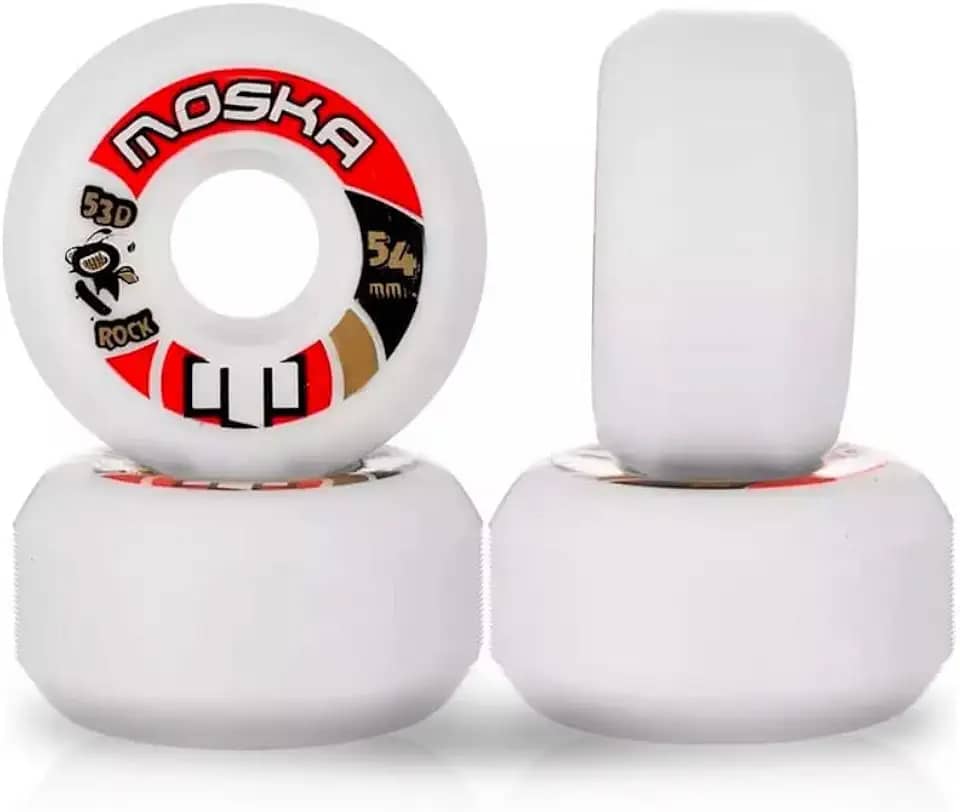 Roda Moska Skate Rock 54mm Branca Dureza 53D