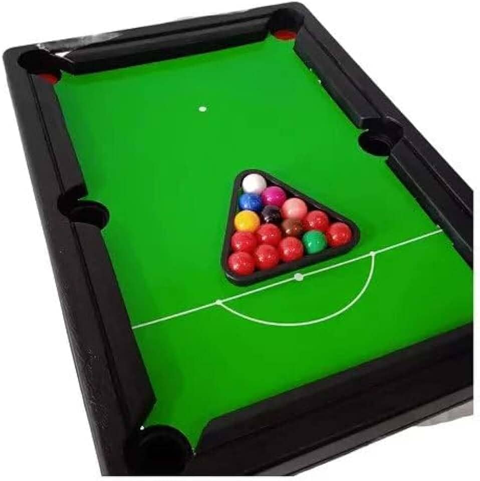 Mini Mesa de Bilhar e Sinuca Kit Completo 2 Tacos Triângulo Portátil