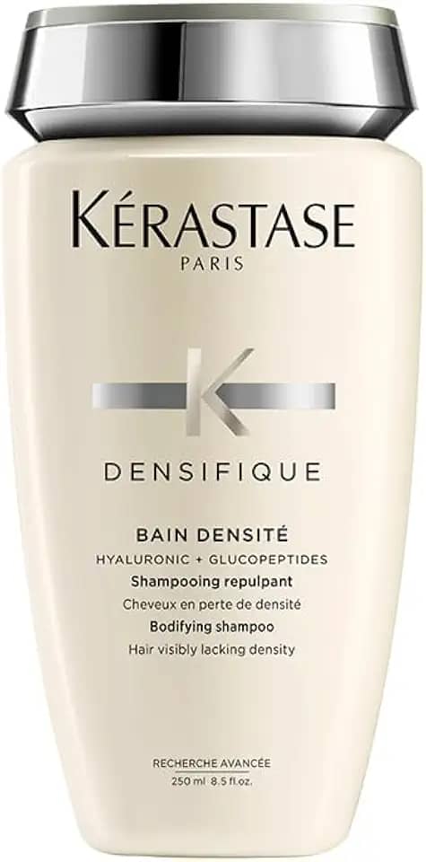 Kérastase Densifique Bain Densité Shampoo, Para Cabelos Finos e Ralos, Aporta Densidade e Volume, com Ácido Hialurônico e Ceramidas, 250ml