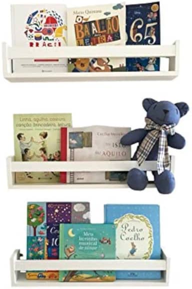 Revisteiro De Parede 40CM Kit Com 3 Peças