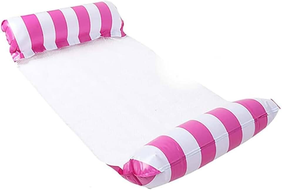 Boia Colchão Inflável Piscina Grande Rede Adulto Praia Verão (REDE ROSA)