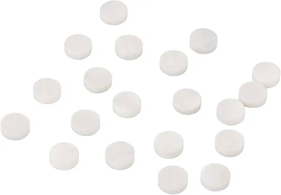 Marcador de posição de guitarra embutido pontos de escala profissional feito em escala branca para guitarra baixo ukulele bandolim banjo 20 peças (6 mm / 0,24 pol.)