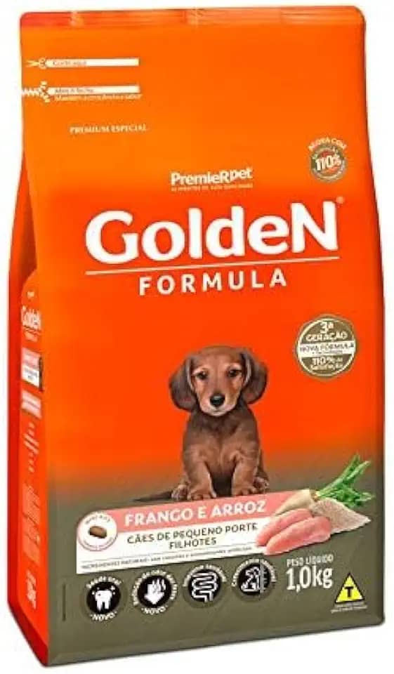 Premier Pet Ração Golden Fórmula Mini Bits Para Cães Filhotes De Pequeno Porte Sabor Frango E Arroz 1Kg Para Todas Pequeno Filhotes