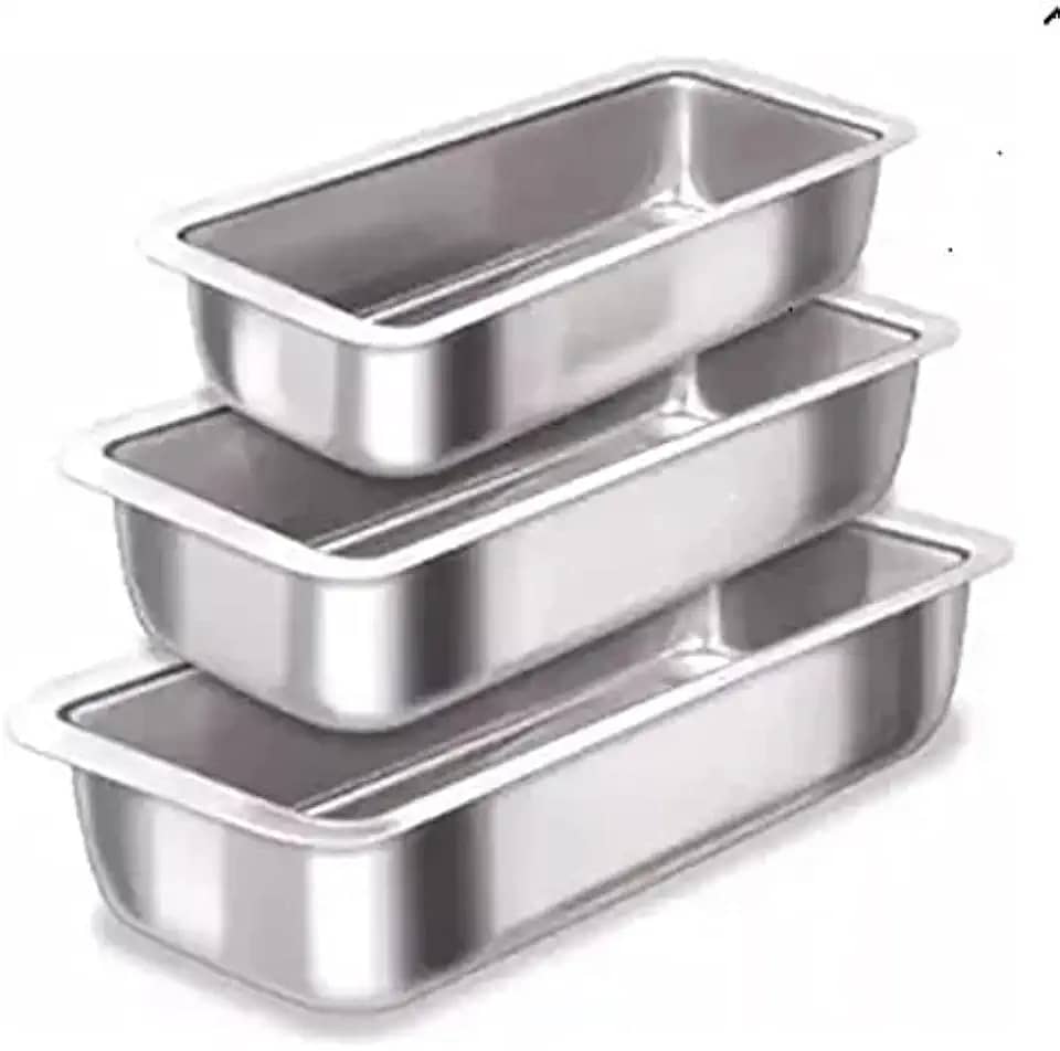 Jogo de 3 Forma Assadeira Pao Caseiro Cuca Bolo Ingles Gelo n 1/2/3 Aluminio