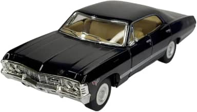 Miniatura Carrinho De Ferro chevrolet impala 1967 Abre a Porta Carro antigo de Coleção Metal (impala preto)