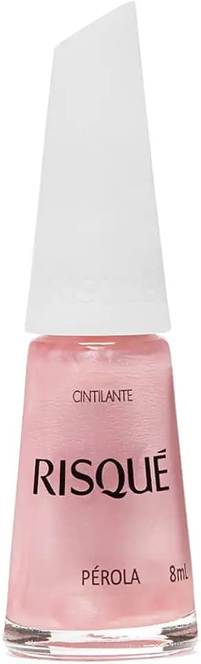 Esmalte Risqué Rosas Cintilantes Pérola 8ml, Risqué, Pérola, 8 ml