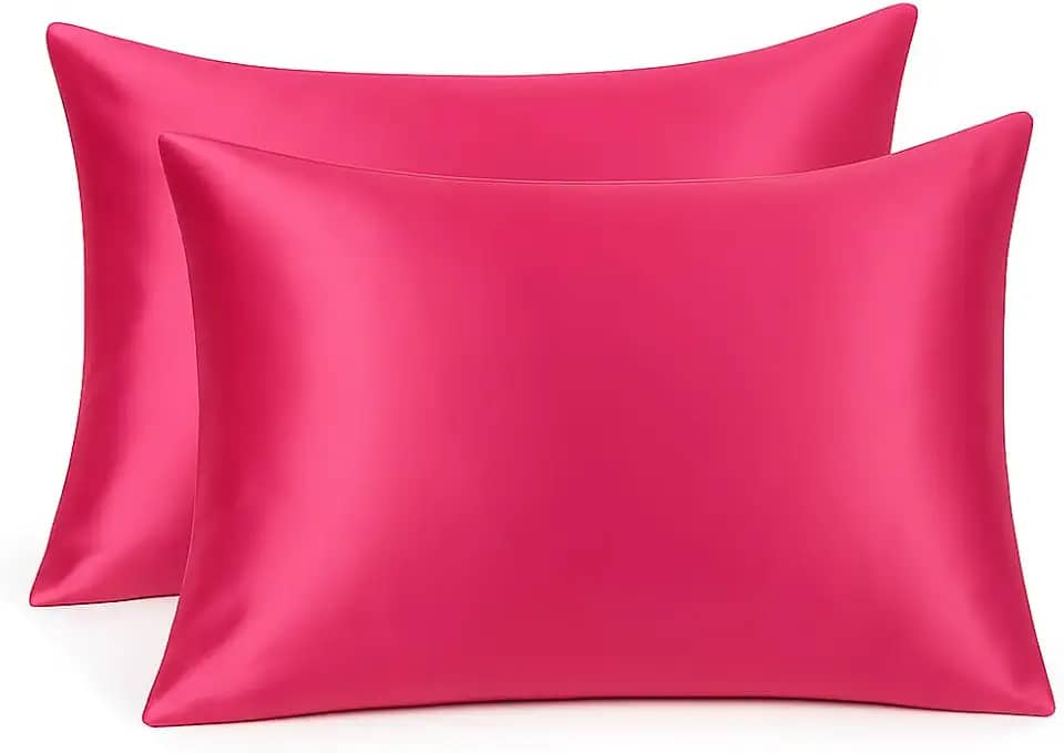 Kit 2 Fronhas de Cetim Rosa, Proteção Antifrizz para Cabelo