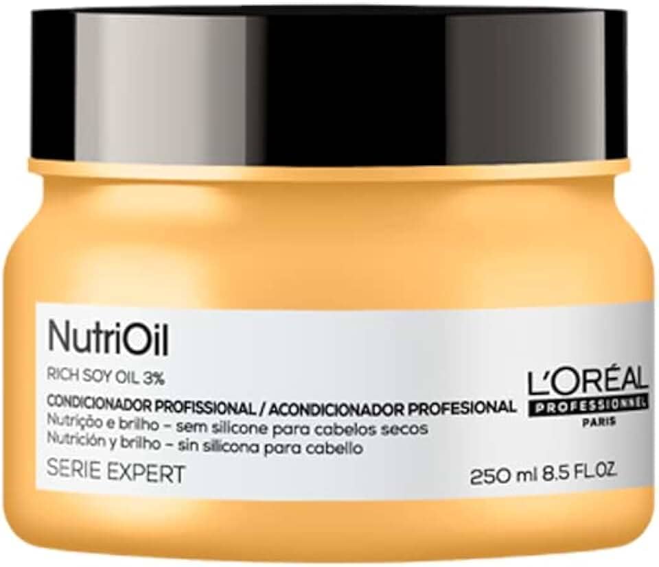 L'Oréal Professionnel NutriOil Máscara de Tratamento para Nutrição Intensa, Ideal para Cabelos Secos e Sem Brilho, com Óleo de Soja, 250g