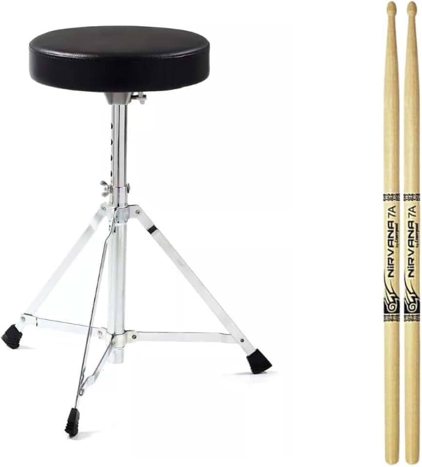 Banco de bateria reforçado kit par de baquetas 7a