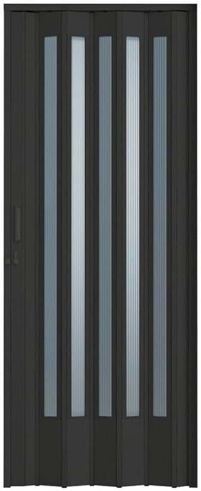 Porta Sanfonada Pvc Translúcida 210x60cm Bcf Preto