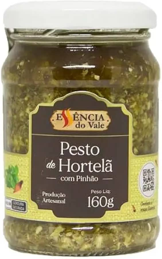 Molho Pesto de Hortelã com Pinhão 160g - Essência do Vale