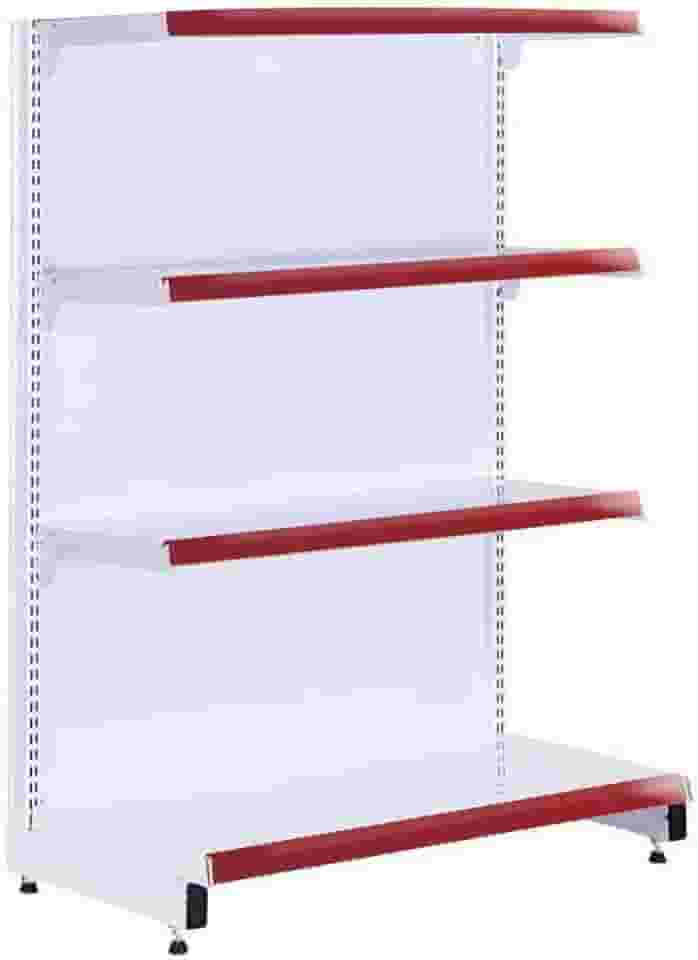 Gôndola Prateleira Supermercado 4 Níveis 40x30 New Plus 1,40m Ponta Pe Vermelho - Sa Gôndolas