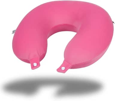 Travesseiro Para Viagem Almofada Nasa Almofada De Pescoço Com Botão, Almofada De Apoio Anatômica Para Avião, Carro E Ônibus, Descanso Confortável, Portátil E Macio (Sortida entre Rosa ou Roxo)