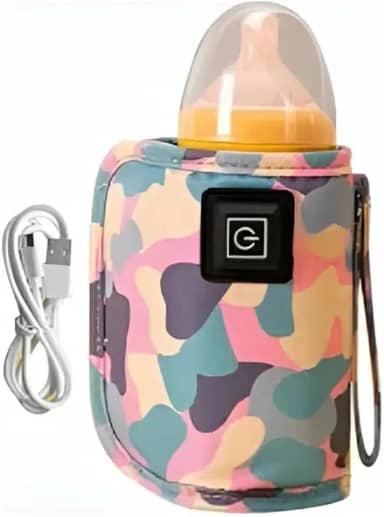 Aquecedor 3 niveis Mamadeira Veiculo/Carro Usb Portátil. (Rosa)