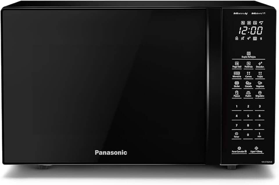 Panasonic Micro-ondas 34L Black Glass 220v NN-ST66NBRU