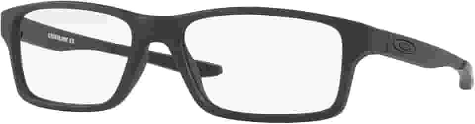 Armação quadrada Oy8002 Crosslink Xs para óculos de grau, Lentes de cetim preto/demonstração, 51 mm