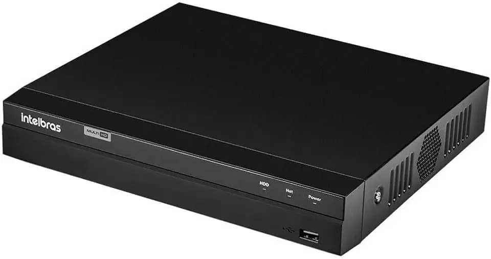 intelbras Dvr Gravador Digital 8 canais Mhdx 1208 Com Detecção Inteligente, preto