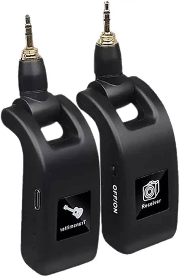 Transmissor Receptor Guitarra Sem Fio P2 + P10 Baixo Violão