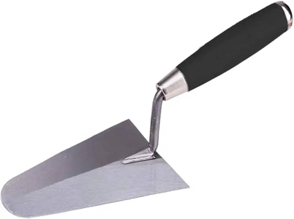 Colher de Pedreiro, Metal com Cabo de Madeira, Ferramenta para Alvenaria e Reboco