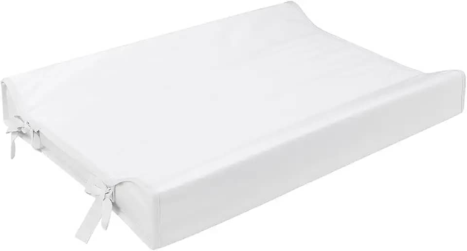Trocador Americano Bebe Comoda Fralda Com Abas Impermeavel Anatomico Com Capa Plástica Microfibra Macia Branco (60cm x 40cm)