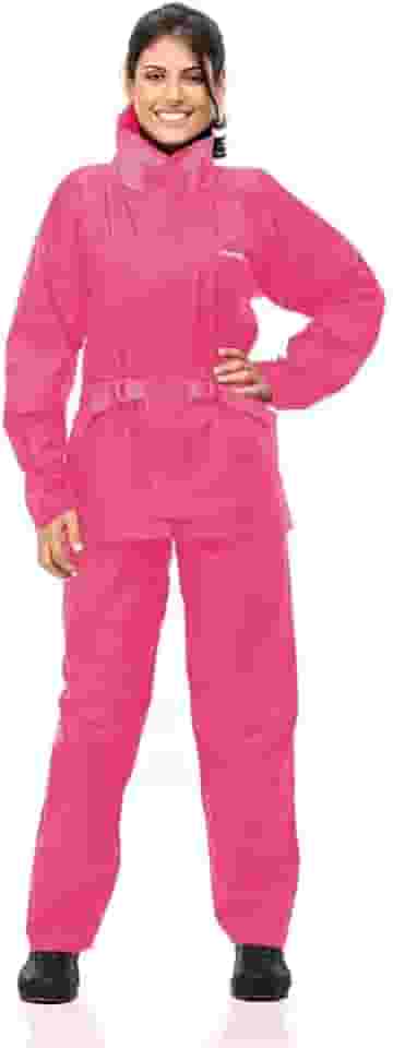 Capa Chuva Conjunto Nylon Feminino Moto Motoboy Pantaneiro - Rosa - G
