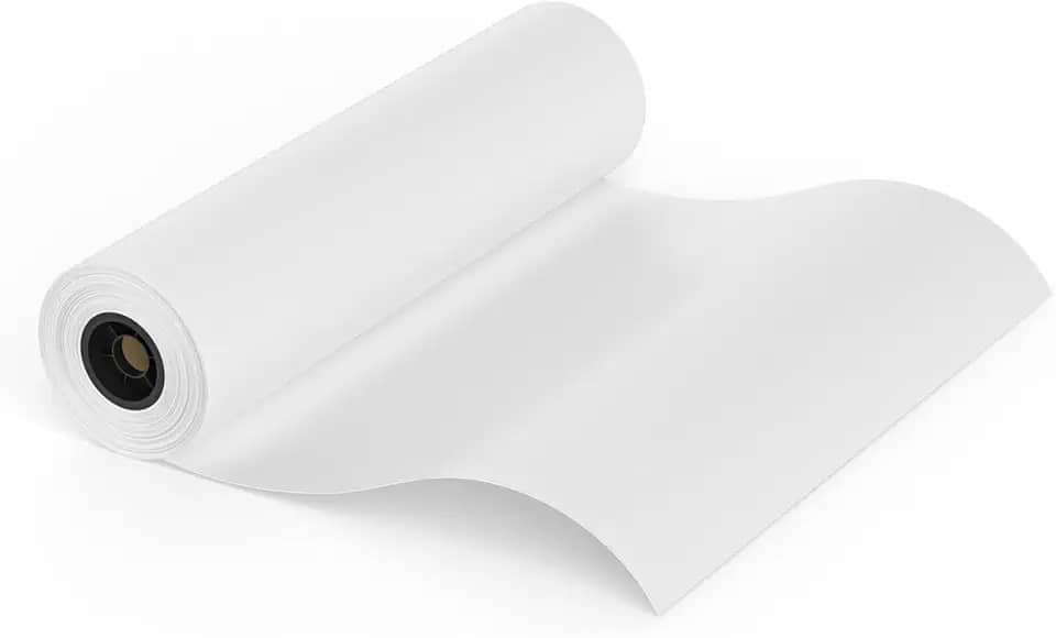 RBHK Papel de grande formato 91,4 cm x 150' Rolos de encadernação CAD, núcleo de 5 cm, 1 rolo de papel plotter de 9 kg para desenhos CAD, planos de engenharia, plantas e projetos arquitetônicos