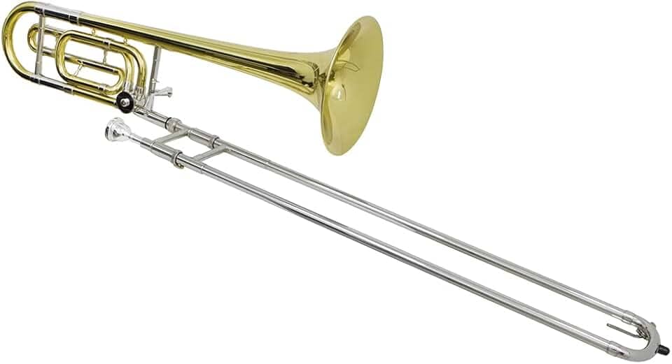 Trombone de Vara com Rotor TB 200VR Laqueado Dourado com Case New York