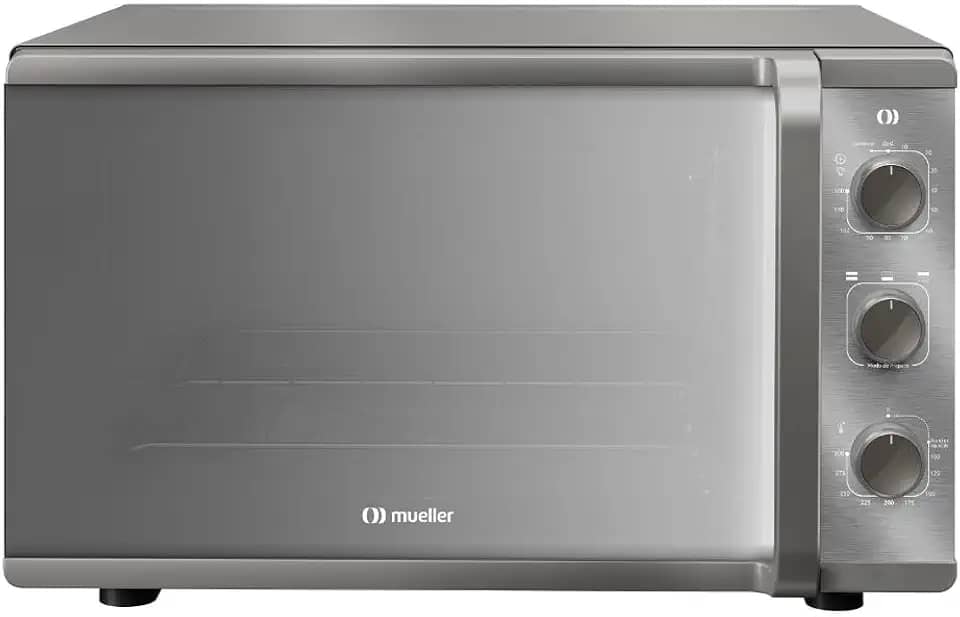 Forno Elétrico de bancada Mueller Espelhado 50 litros e 3 Modos de Assar MFB50K 220V