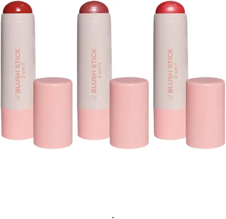 Blush Stick Multiuso 3 em 1, 7g, Cremoso, Alta Pigmentação, Maquiagem (04, Padrão)
