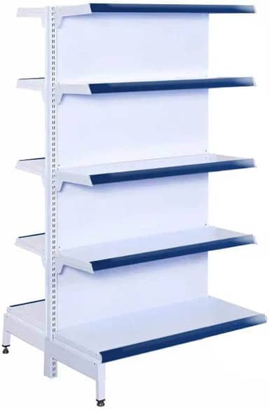 Gôndola Prateleira Supermercado 5 Níveis 40x30 New Plus 1,70m Central Continuação Azul Sa Gôndolas