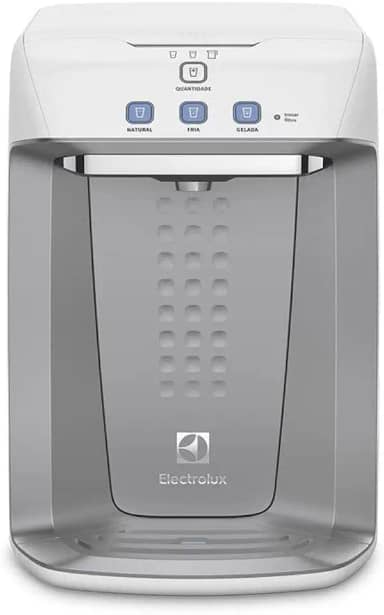 Purificador de Água Gelada Fria e Natural Elétrico Compacto Eletronico placa Electrolux Alerta troca de Filtro refil 12 meses ou 3000l Painel Touch Bivolt Branco PA21G