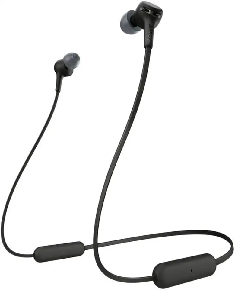 Sony Fone de ouvido/fones de ouvido intra-auriculares sem fio WI-XB400 com microfone para chamadas telefônicas, preto