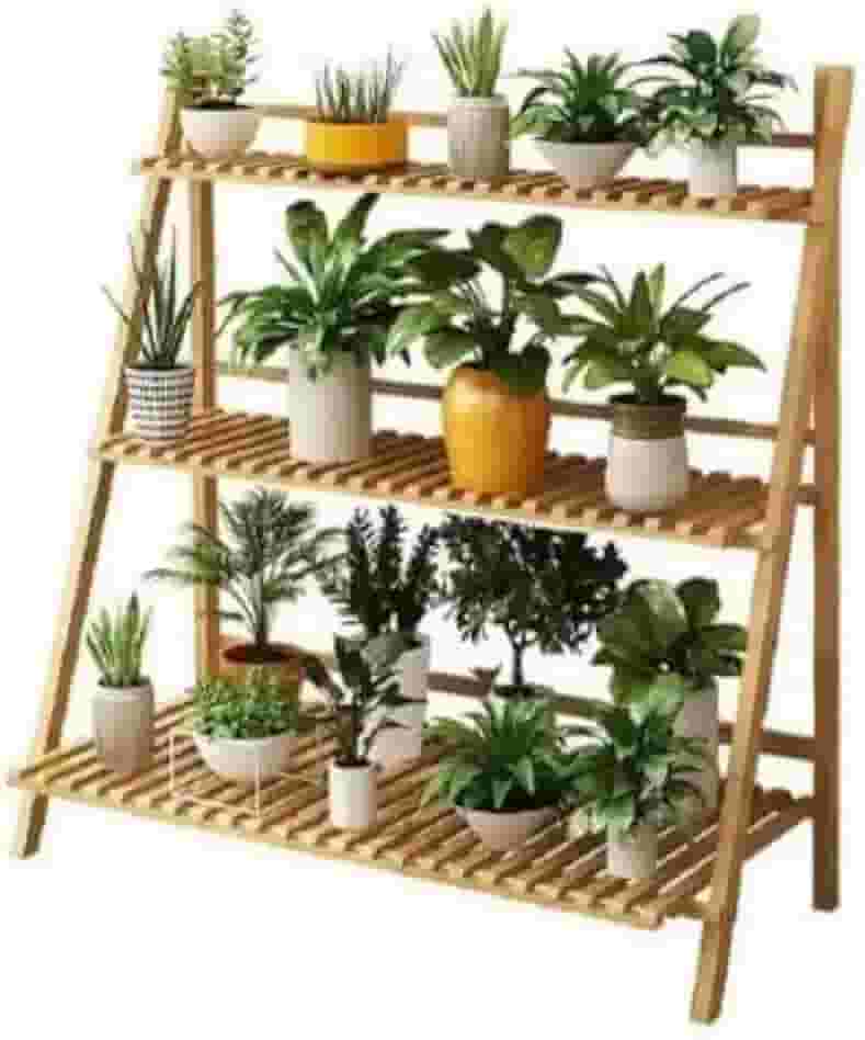 Floreira para plantas Sapateira modelo escada decorativa 3 Prateleiras versátil madeira