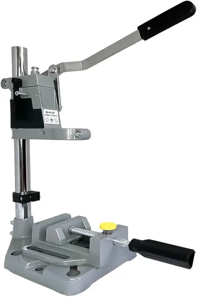 Suporte para Furadeira de Bancada Ajustável c/Morsa | Transforma Furadeira Manual 1/2" 3/8" em Coluna