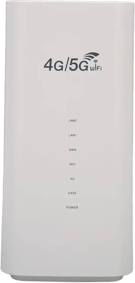Roteador WiFi 4G LTE Luqeeg, 4 Antenas, até 32 Usuários, Viagem, Branco, 2.4 GHz, 5 GHz, Com Slot para Cartão SIM, Plugue Americano