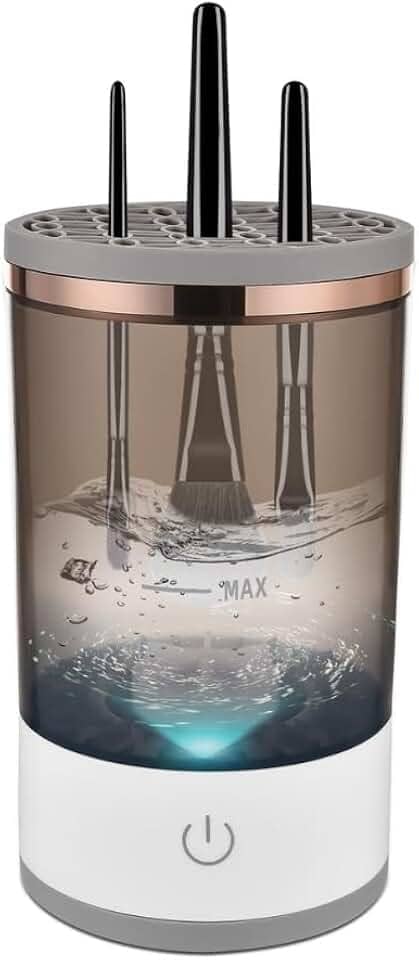 limpador pincel maquiagem - Máquina de limpeza de pincéis de maquiagem – Limpador automático de pincéis de cosméticos, limpador e secador de pincéis de maquiagem elétrico - LIMPADOR DE PINCEL - A QUERIDINHA DO TIKTOK