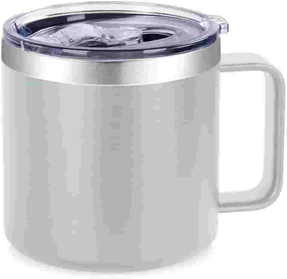 Caneca Termica Cafe, Caneca de Café Termica, Caneca Termica com Tampa, Capacidade 420ml, Parede Dupla Isolada a Vácuo,Tampa Vedada, inox, para Cerveja, Café, Agua, Leite etc (Verde)