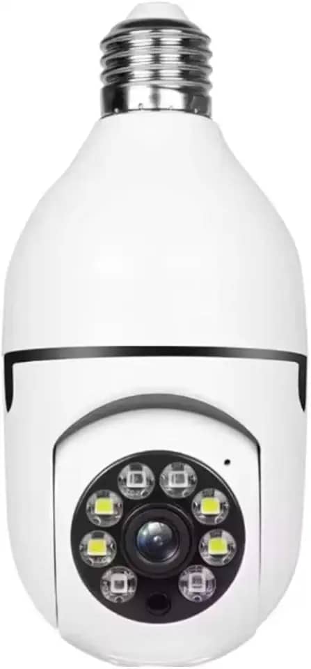 Câmera de Segurança Lâmpada WiFi Full HD com Visão Noturna, Bivolt, Detecção de Movimento 360 graus e Áudio