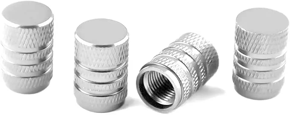 Tampas de haste de válvula de pneu de liga de alumínio, pacote com 4 tampas universais de válvula de pneu de roda de carro, capas de haste universais para carros, caminhões, motocicletas, SUVs e