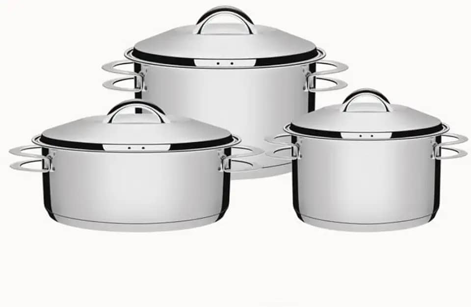 Jogo de Panelas com Fundo Triplo, Tramontina, Solar 65510740, Inox