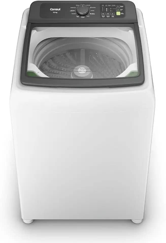 Máquina De Lavar Consul 15kg Com Modo Eco Branca CWN15AB - 220V