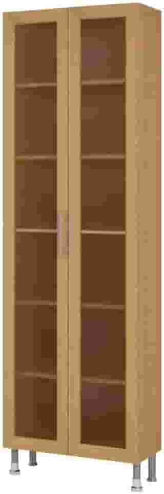 Cristaleira Ditália Aspen 2 Portas de Vidro Carvalho Cd-308