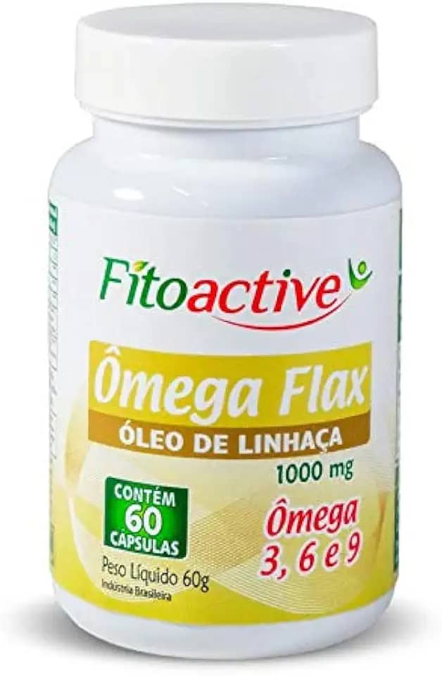 Óleo De Linhaça 1000 MG 60 Cápsulas Ômega 3 6 9 Fitoactive