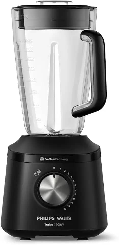 Philips Walita, Liquidificador Série 3000 Turbo, 220V, Preto, 1200W - HR2271/90