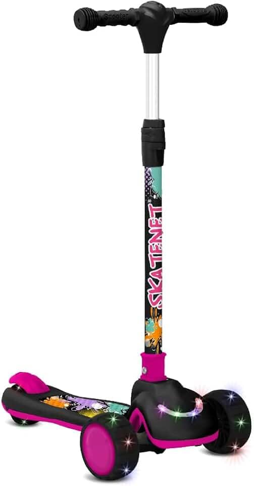 Skatenet Dobravel LED (Rodas e Deck) Black/Pink Bandeirante