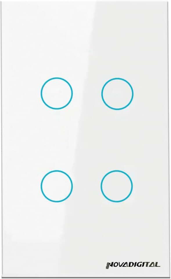 Interruptor 4x2 Smart Wifi Inteligente Nova Digital 4 Botões Lite