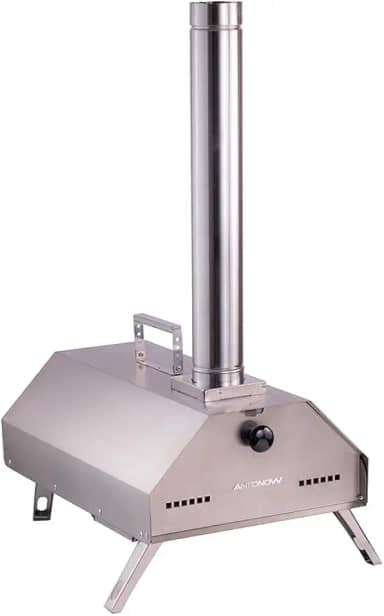 Mini Forno de Pizza A Lenha Antonow - Portátil - Inox Escovado