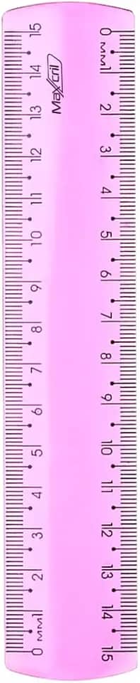 Regua 15cm New Line Rosa