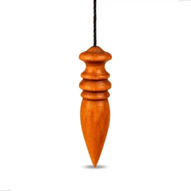 Cobre Store Artesanatos Pêndulo Egípcio de Madeira com Chumbo para Radiestesia, 15 cm