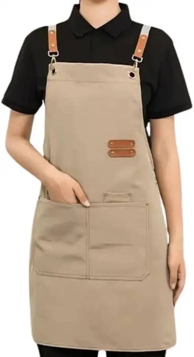 Avental de Lona Impermeável Unissex e Ajustável Resistente a Óleo e Manchas para Cozinha e Churrasco